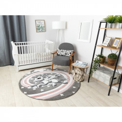 Dětský kusový koberec Petit Pony grey kruh