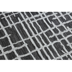 Kusový koberec Sion Sisal Trellis 22144 black/ecru – na ven i na doma