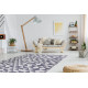 Kusový koberec Sion Sisal Triangles 22373 ecru/blue-pink