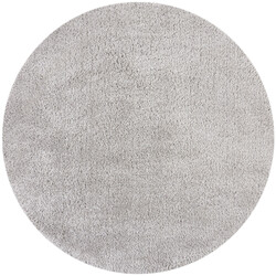Kusový koberec Shaggy Teddy Grey kruh