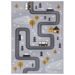 DOPRODEJ: 80x150 cm Dětský koberec Adventures 104535 Grey/mustard