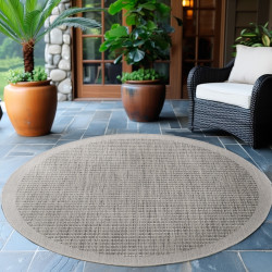 Kusový koberec Giza 1410 Grey kruh