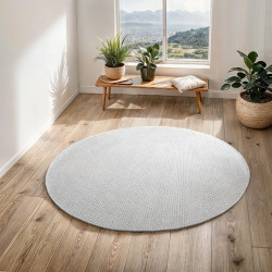 Kusový koberec Wooly Dreamscape naturweiß kruh