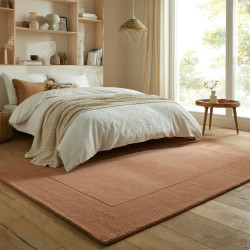 DOPRODEJ: 120x170 cm Kusový ručně tkaný koberec Tuscany Textured Wool Border Orange
