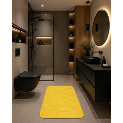 Protiskluzová koupelnová předložka 3D 0133 yellow