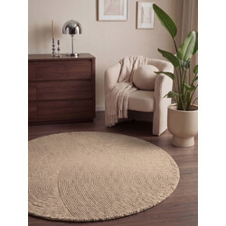 Kusový koberec Calmio 106221 Beige kruh