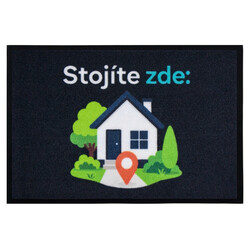 Rohožka GPS (Stojíte zde) 40x60 cm - na ven i na doma