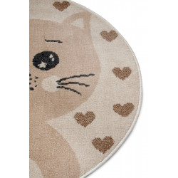 Dětský koberec Adventures 105963 Cream Beige kruh