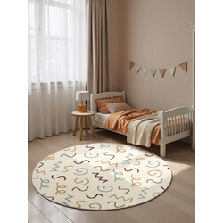 Dětský koberec Adventures 106422 Cream Multicolor kruh